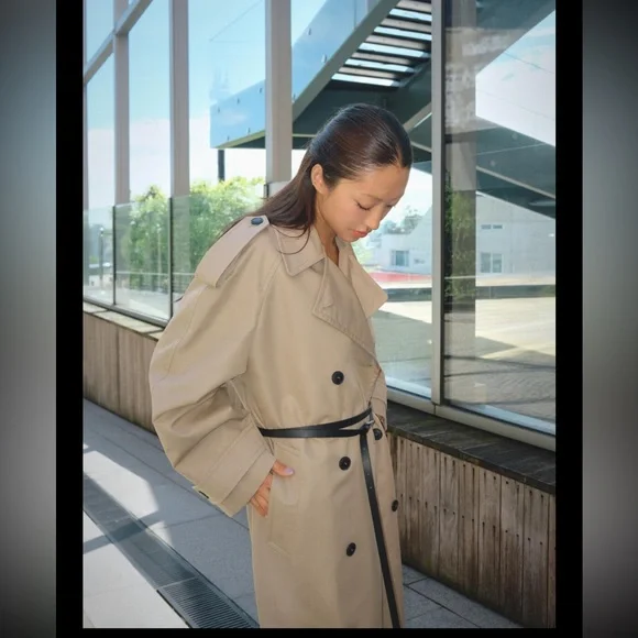 Zara oversized water repellant trench with belt - Picture 2 of 5